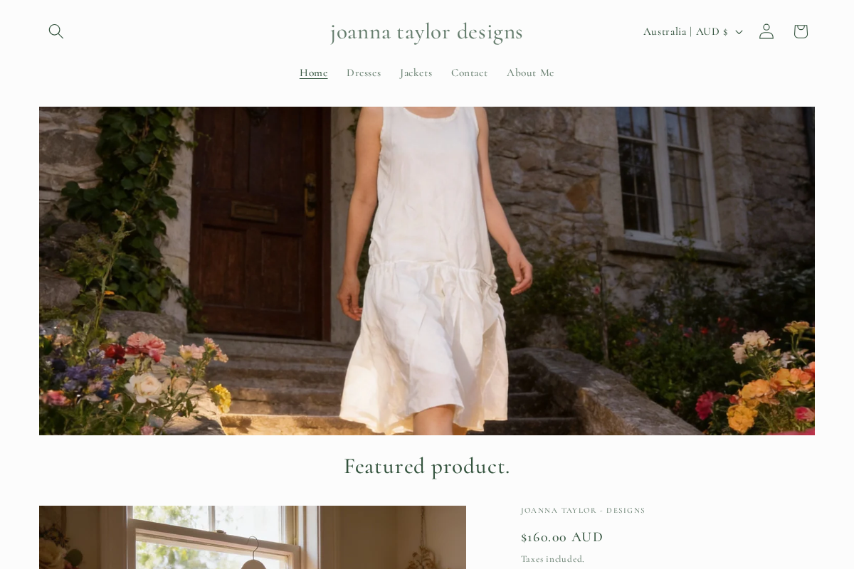 joanna taylor designs homepage screenshot