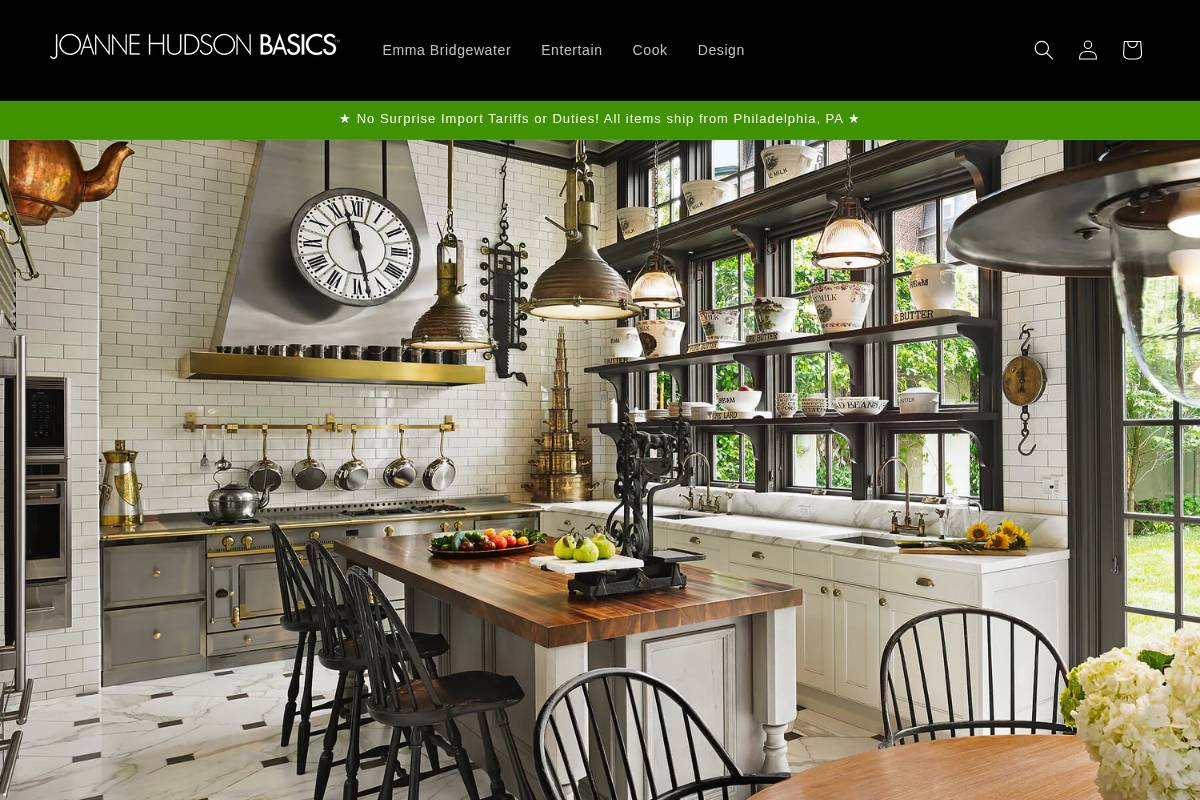 Joanne Hudson Basics homepage screenshot