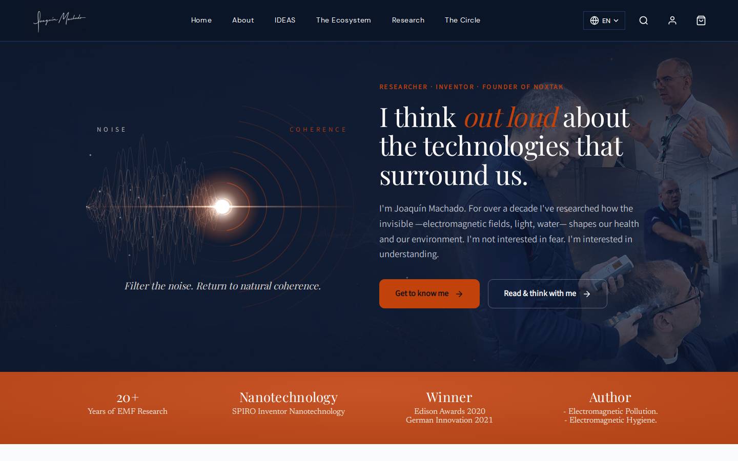 joaquinmachado.com homepage screenshot