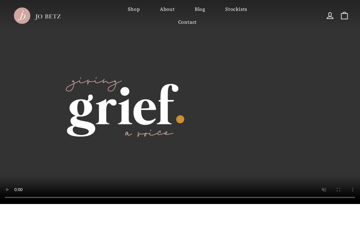 Jo Betz Grief homepage screenshot