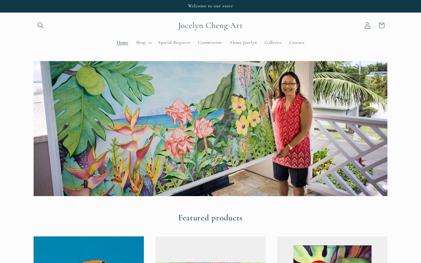 jocelynchengart.com homepage screenshot
