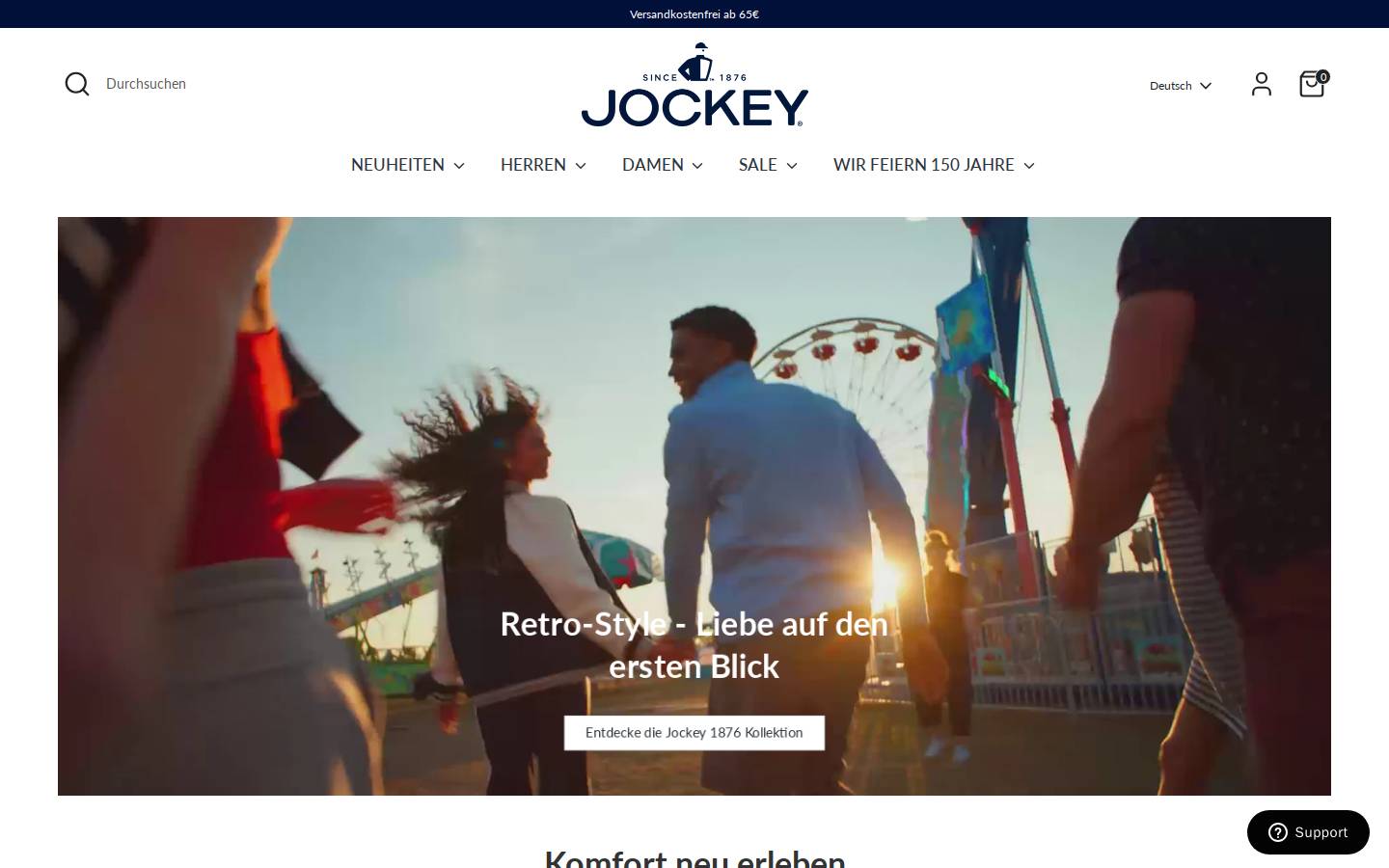 Jockey homepage screenshot