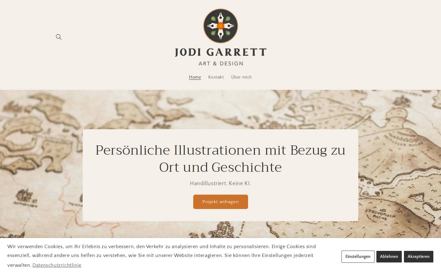 jodigarrett.com homepage screenshot