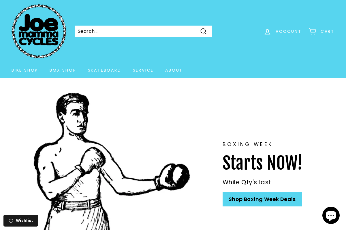 Joe Mamma Cycles homepage screenshot