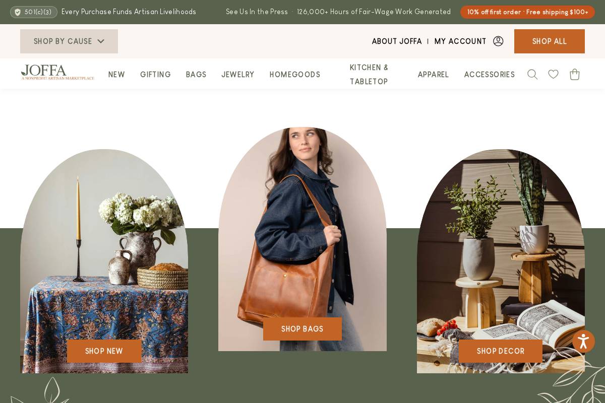 joffa.com homepage screenshot