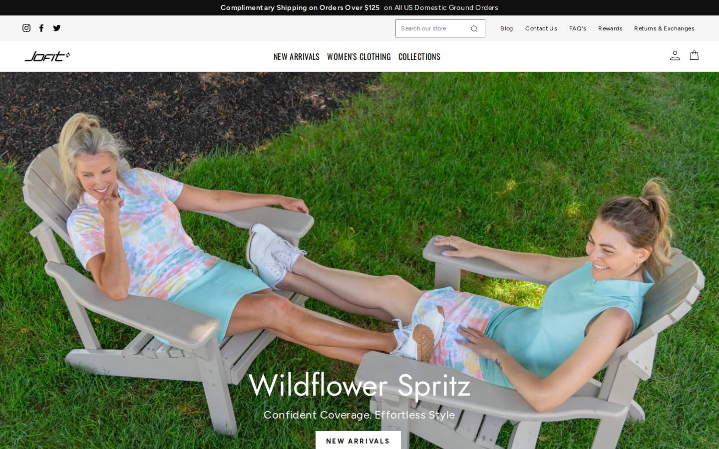 Jofit homepage screenshot