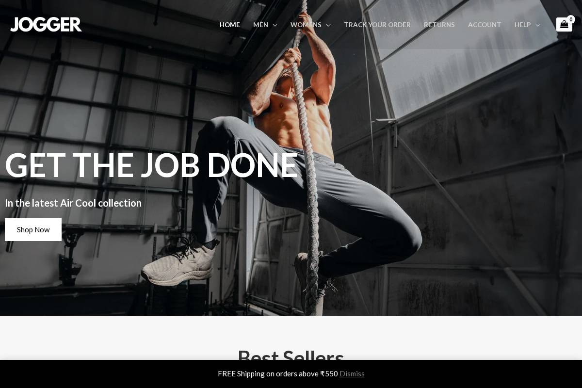 Joggersports homepage screenshot