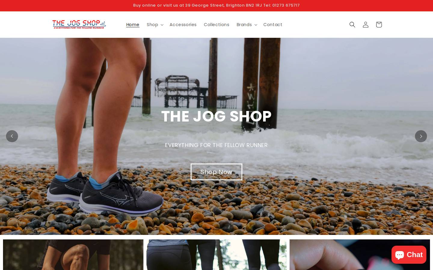 Jogshoponline homepage screenshot