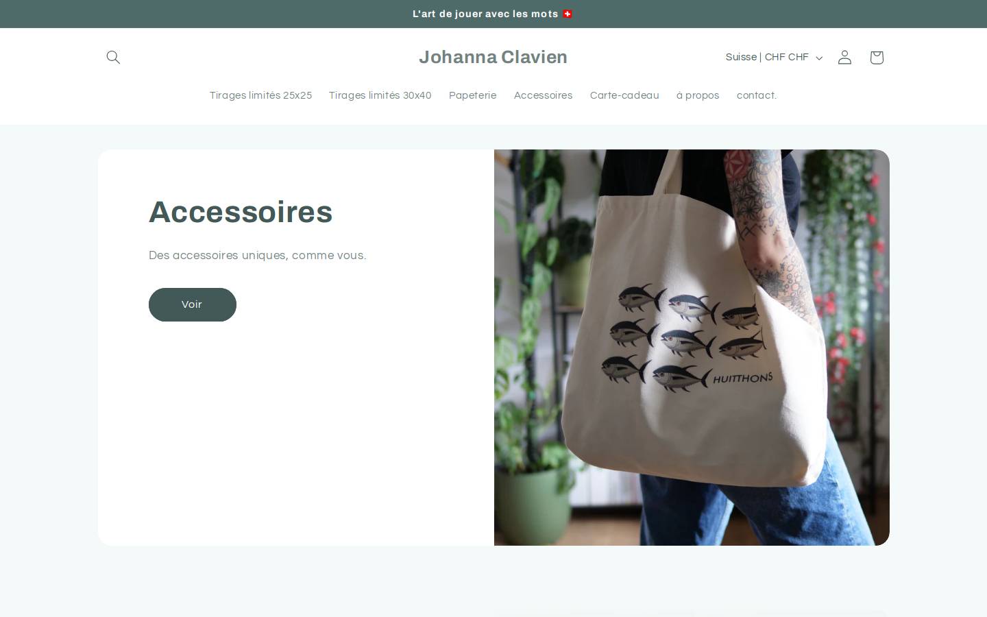 johannaclavien.com homepage screenshot