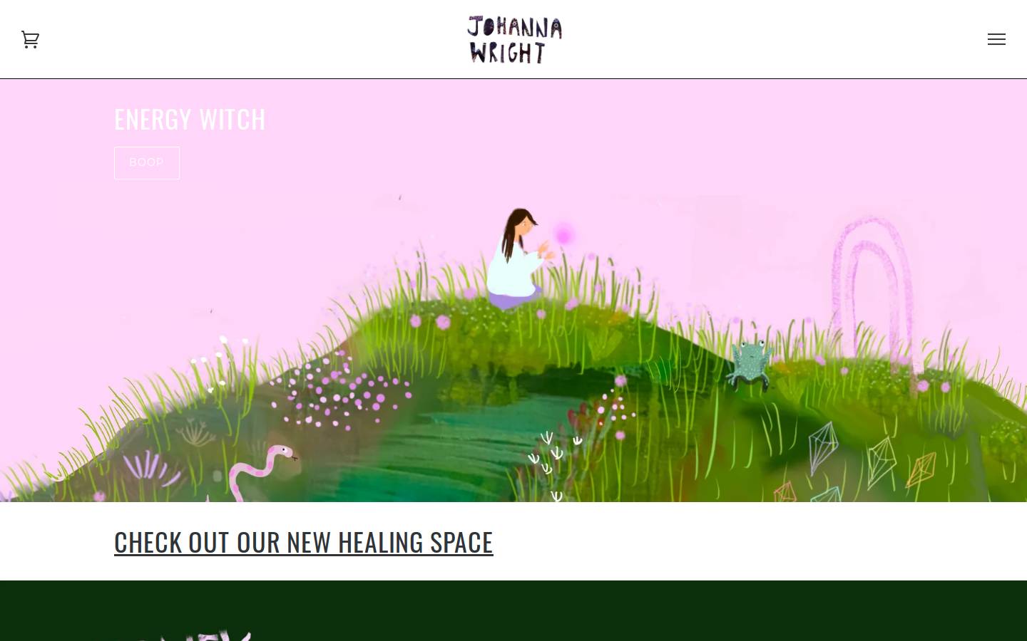 johannawright.com homepage screenshot