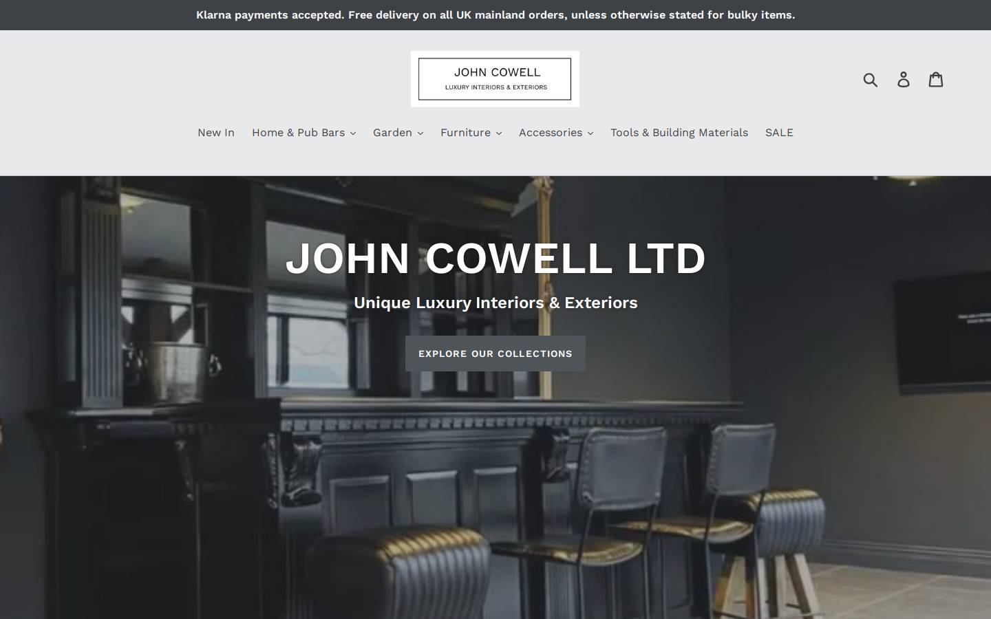 John Cowell Ltd  homepage screenshot