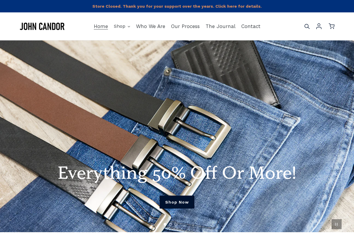 John Candor homepage screenshot