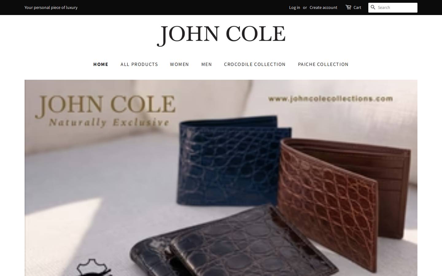 johncolecollections.com homepage screenshot