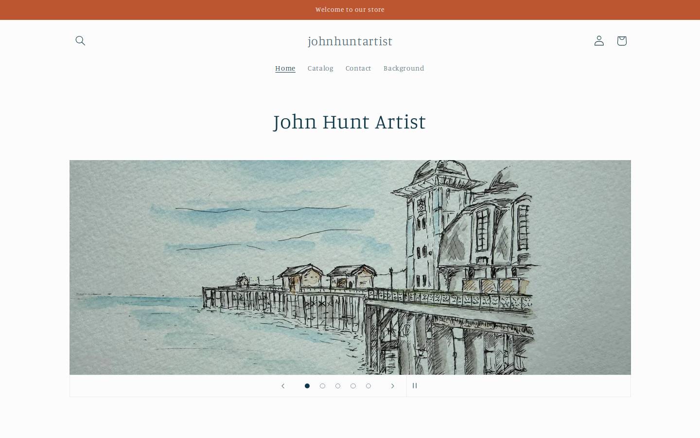 johnhuntartist.com homepage screenshot
