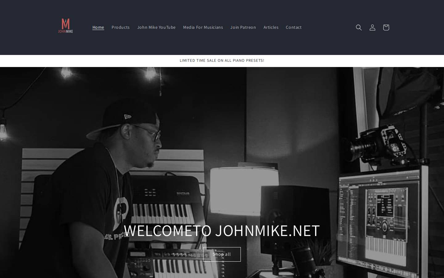 johnmike.net homepage screenshot