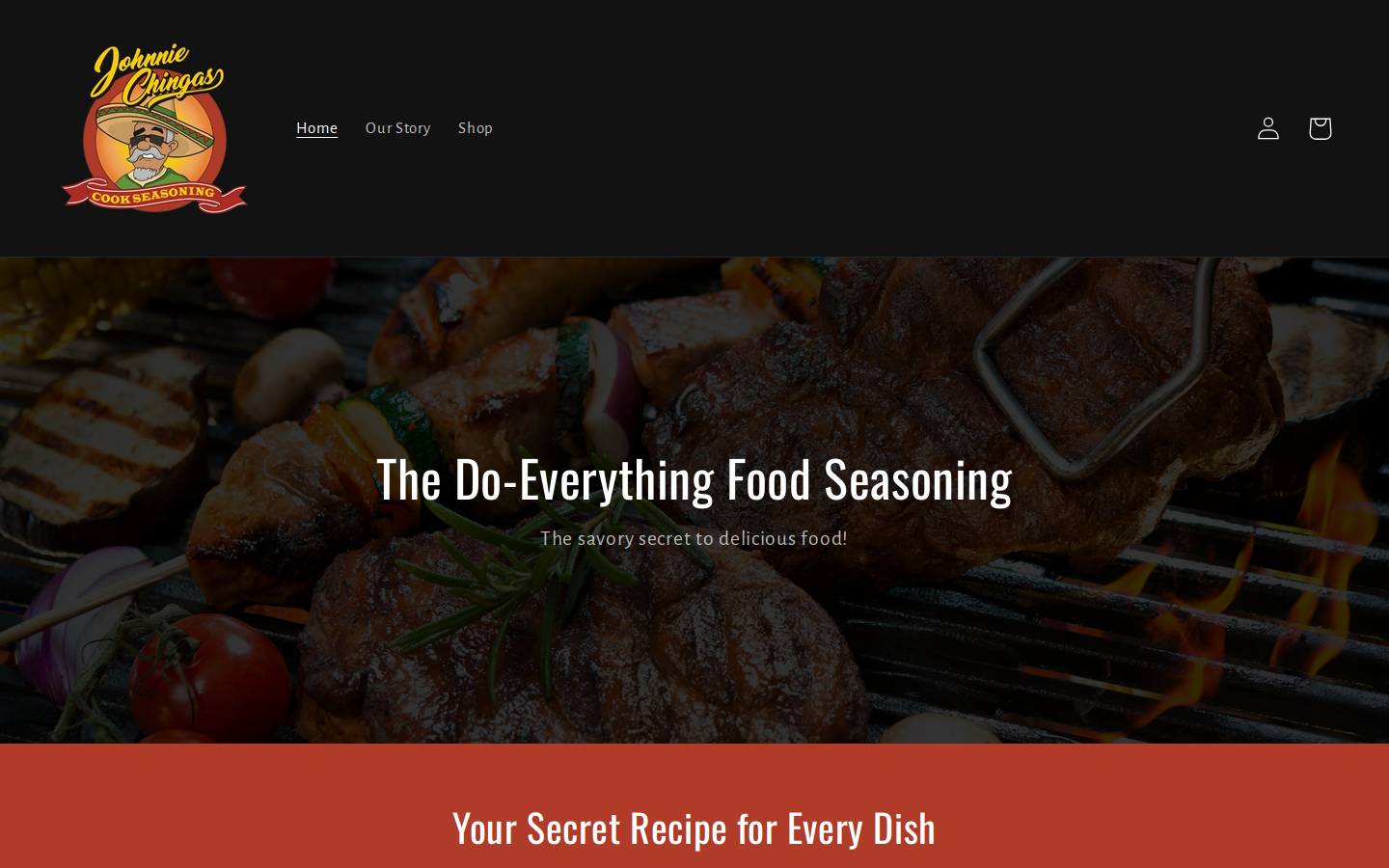 johnniechingas.com homepage screenshot