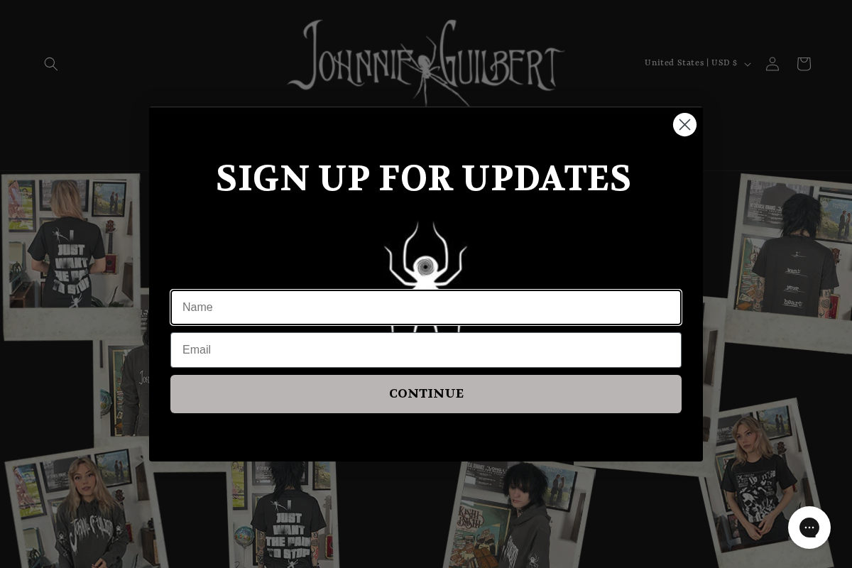 Johnnie Guilbert Official Store homepage screenshot