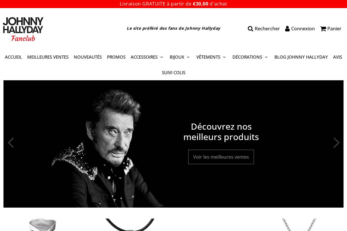 johnny-hallyday-fanclub.com homepage screenshot