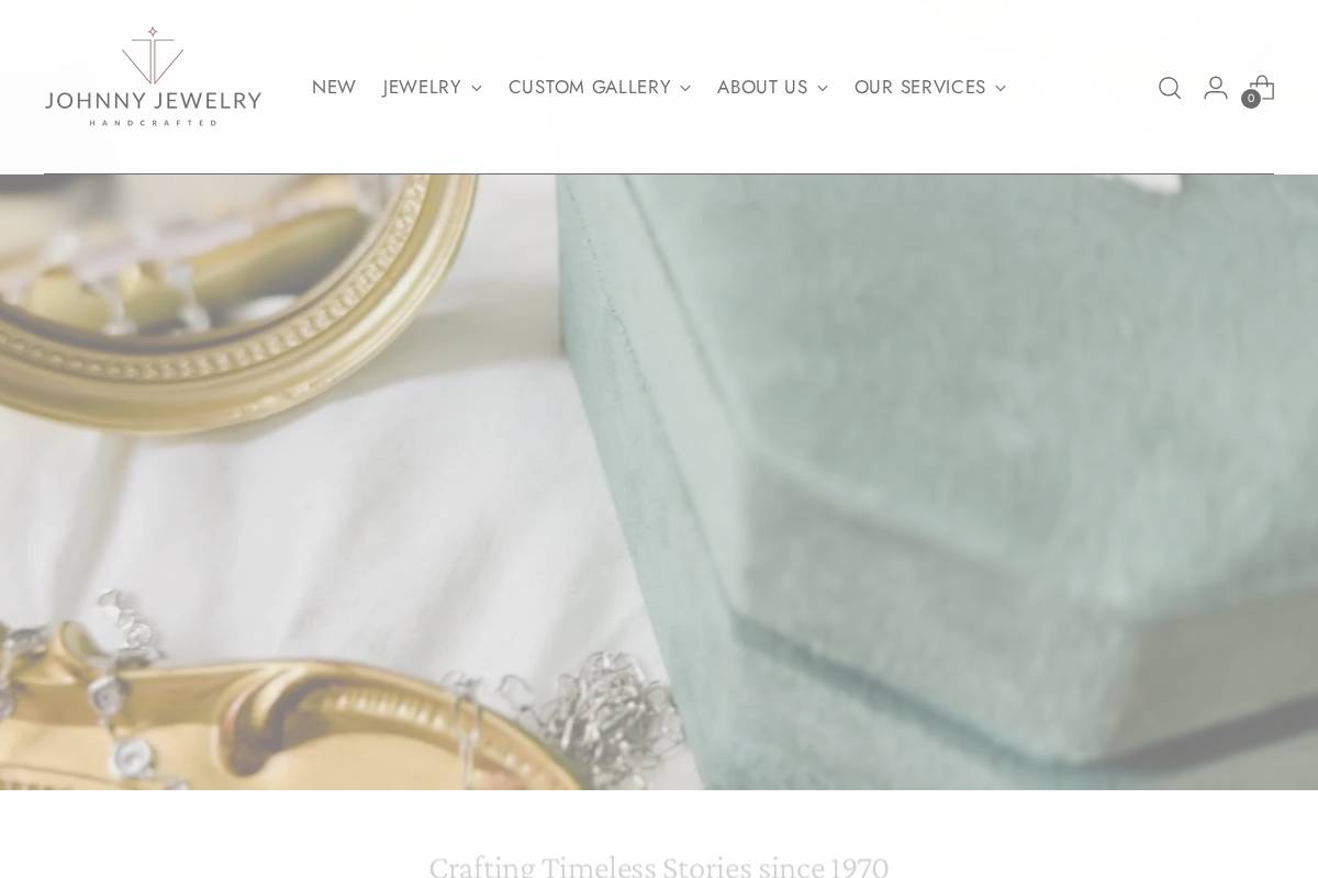johnnyjewelry.com homepage screenshot