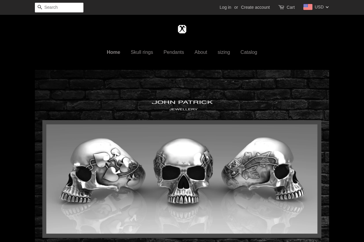 John Patrick Jewellery homepage screenshot