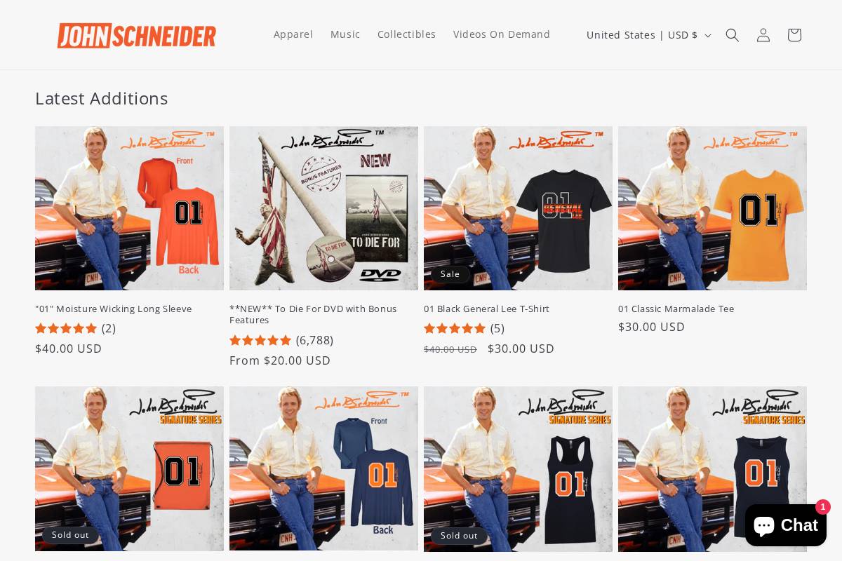 johnschneider.shop homepage screenshot