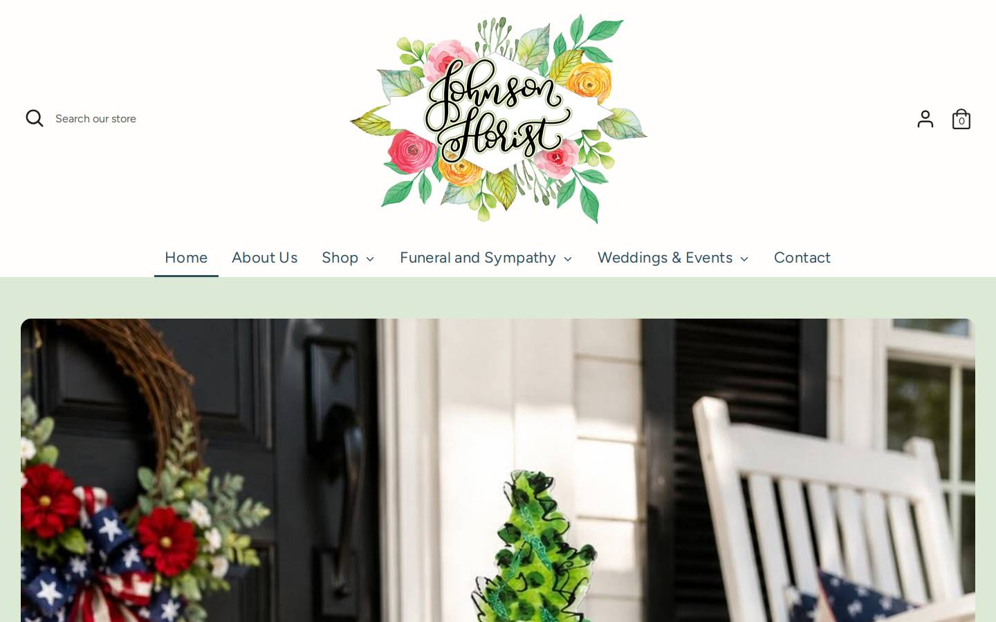 johnsonfloristnc.com homepage screenshot