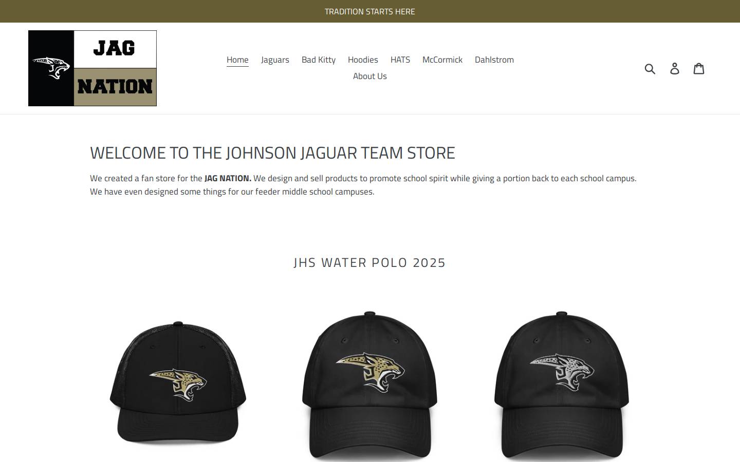 johnsonjaguars.com homepage screenshot