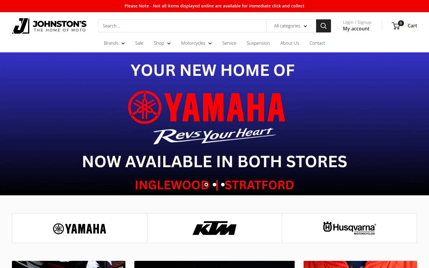 johnstonsmoto.co.nz homepage screenshot