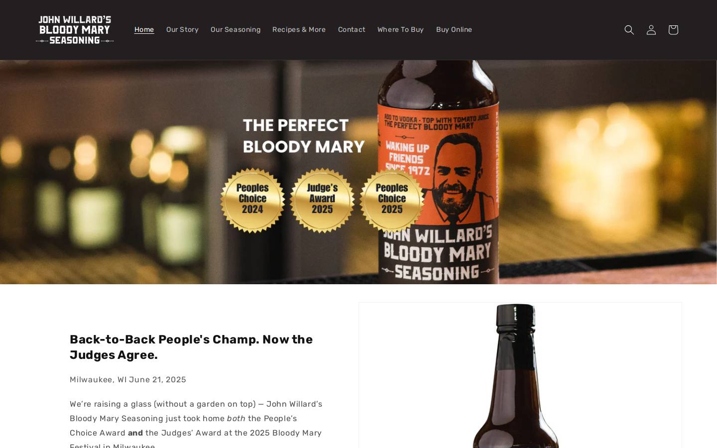johnwillards.com homepage screenshot