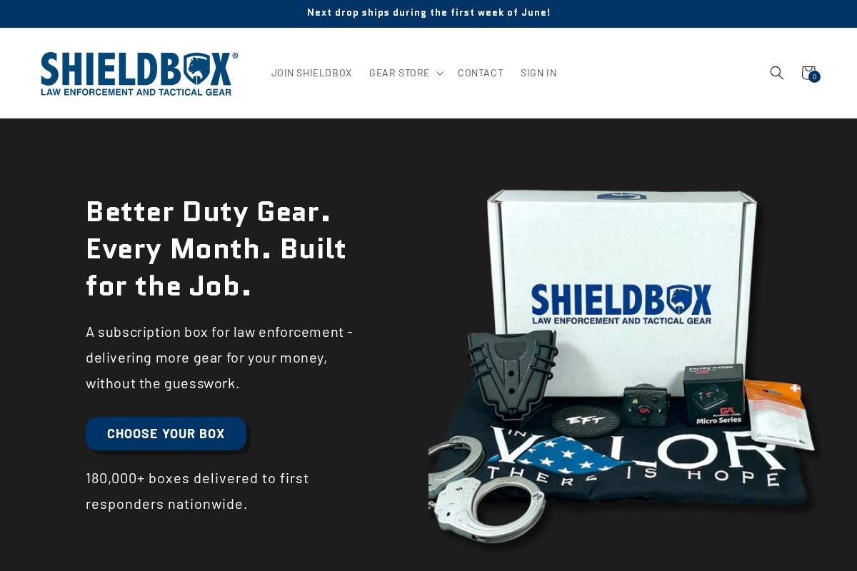 join.theshieldbox.com homepage screenshot