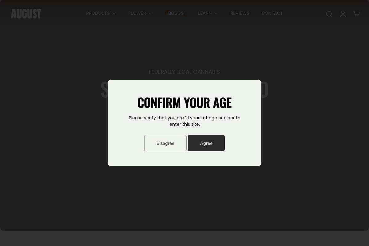 August Club homepage screenshot