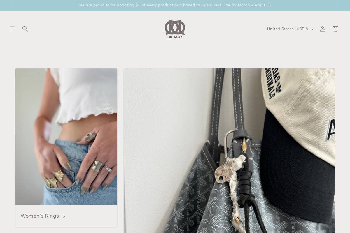 jojorings.com homepage screenshot