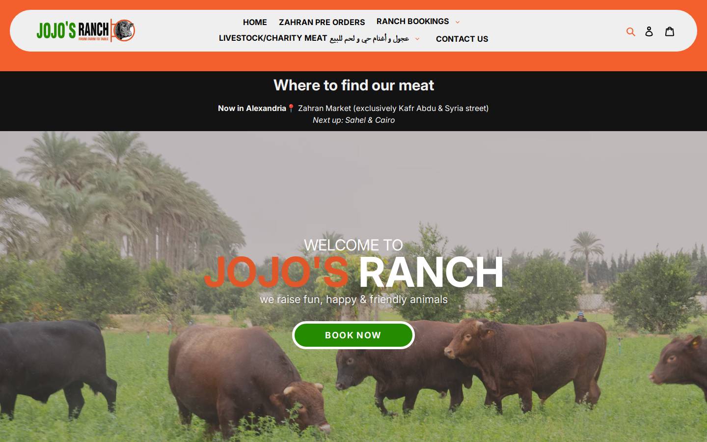 jojosranchbutchery.com homepage screenshot