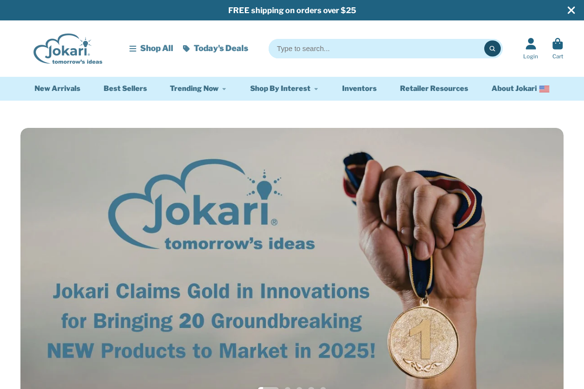Jokari homepage screenshot