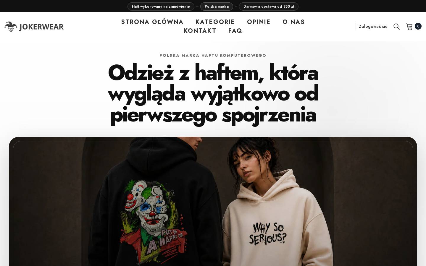 Jokerwear homepage screenshot