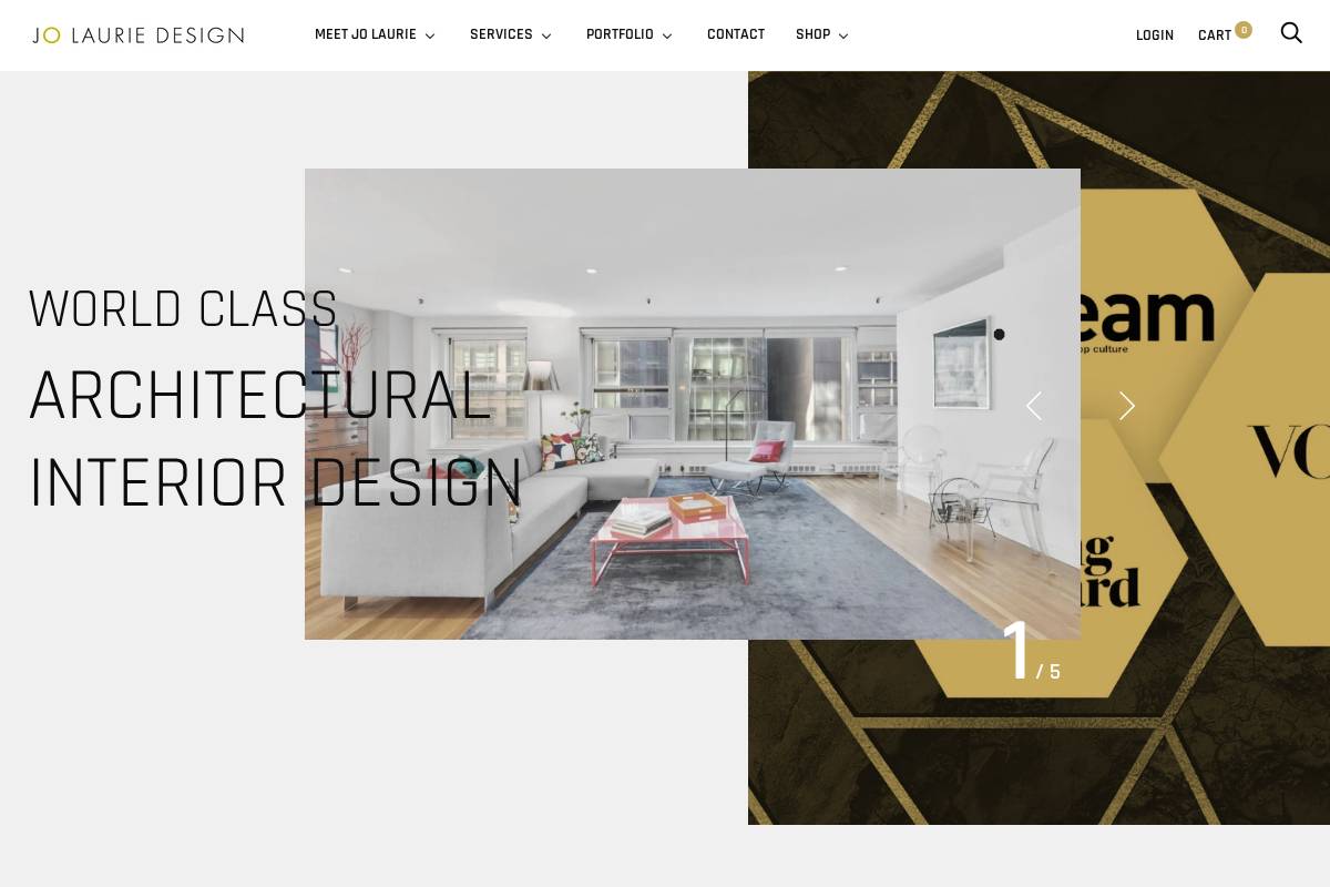 jolauriedesign.com homepage screenshot