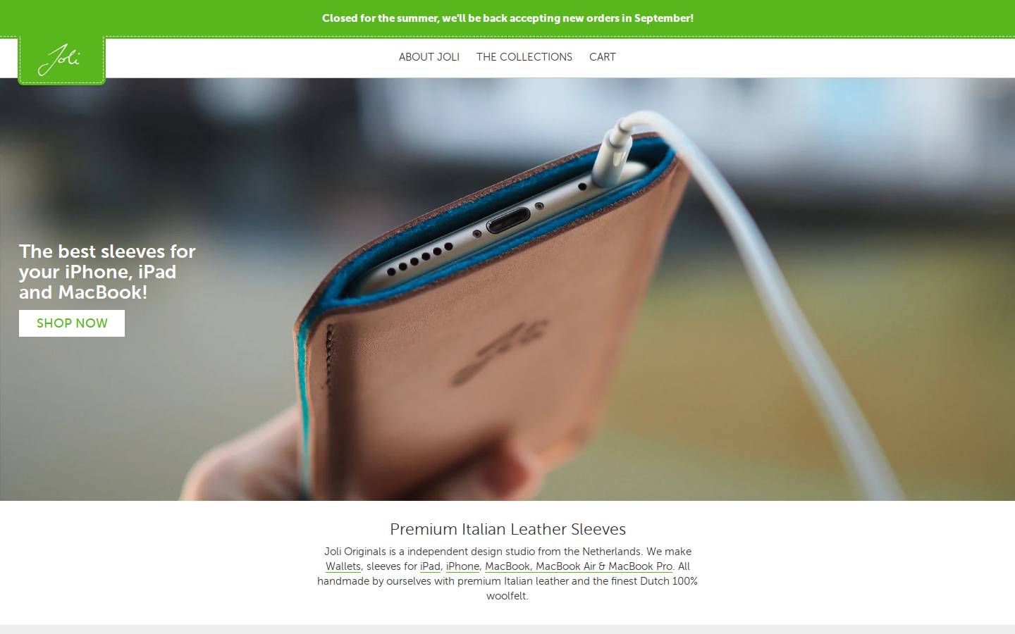 joli.co homepage screenshot