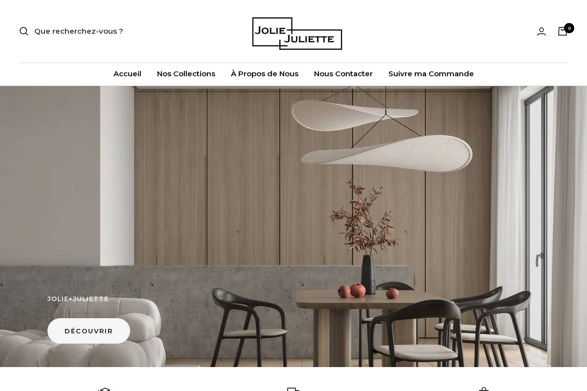 Jolieandjuliette homepage screenshot