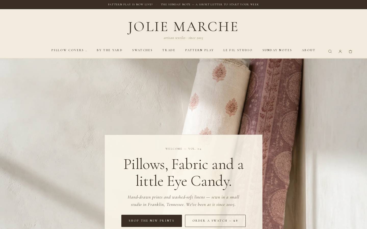joliemarche.com homepage screenshot