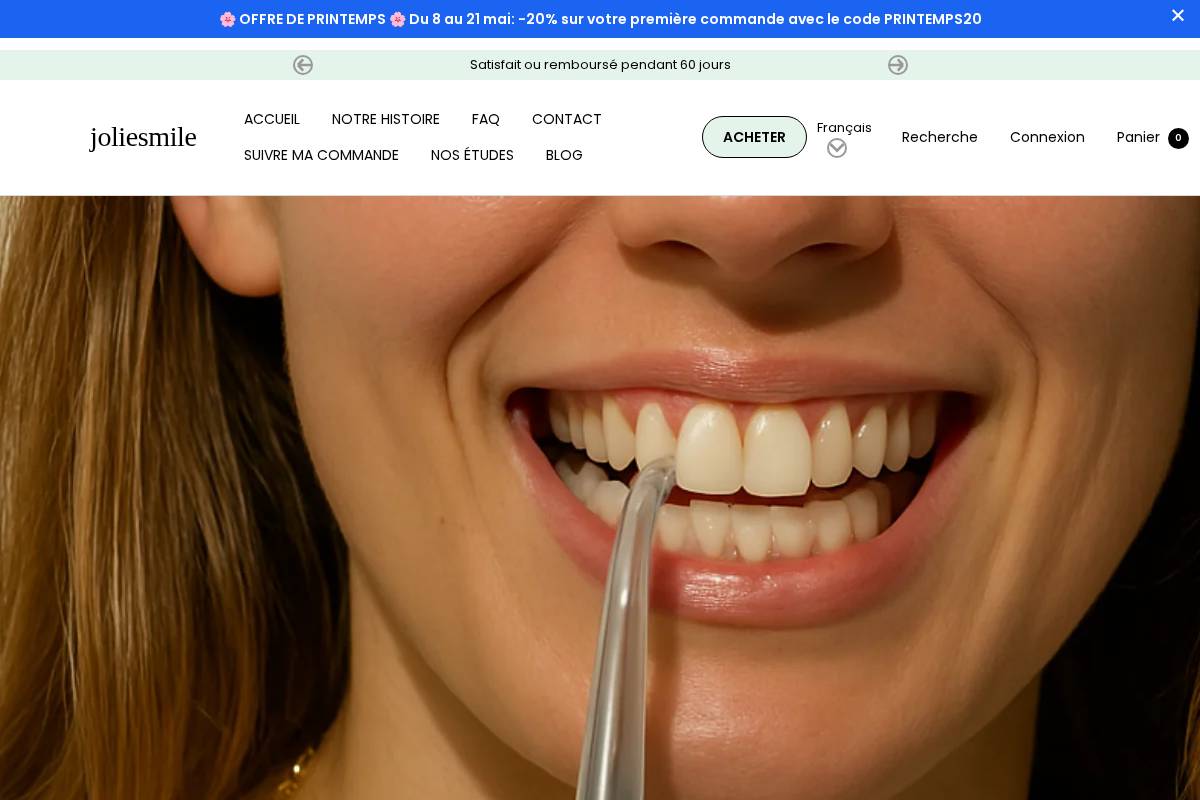 Joliesmile homepage screenshot