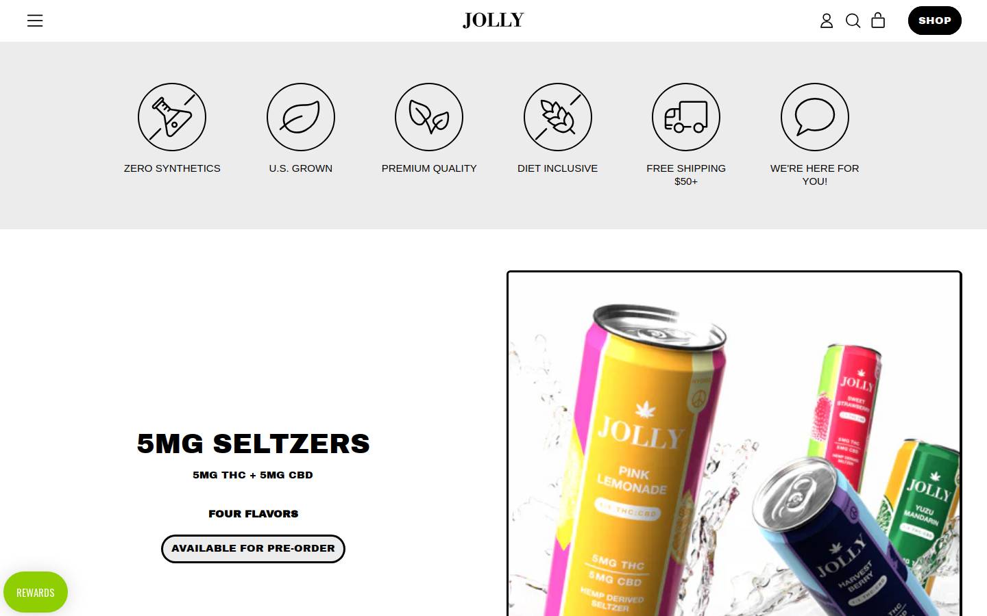 jolly-cannabis.com homepage screenshot