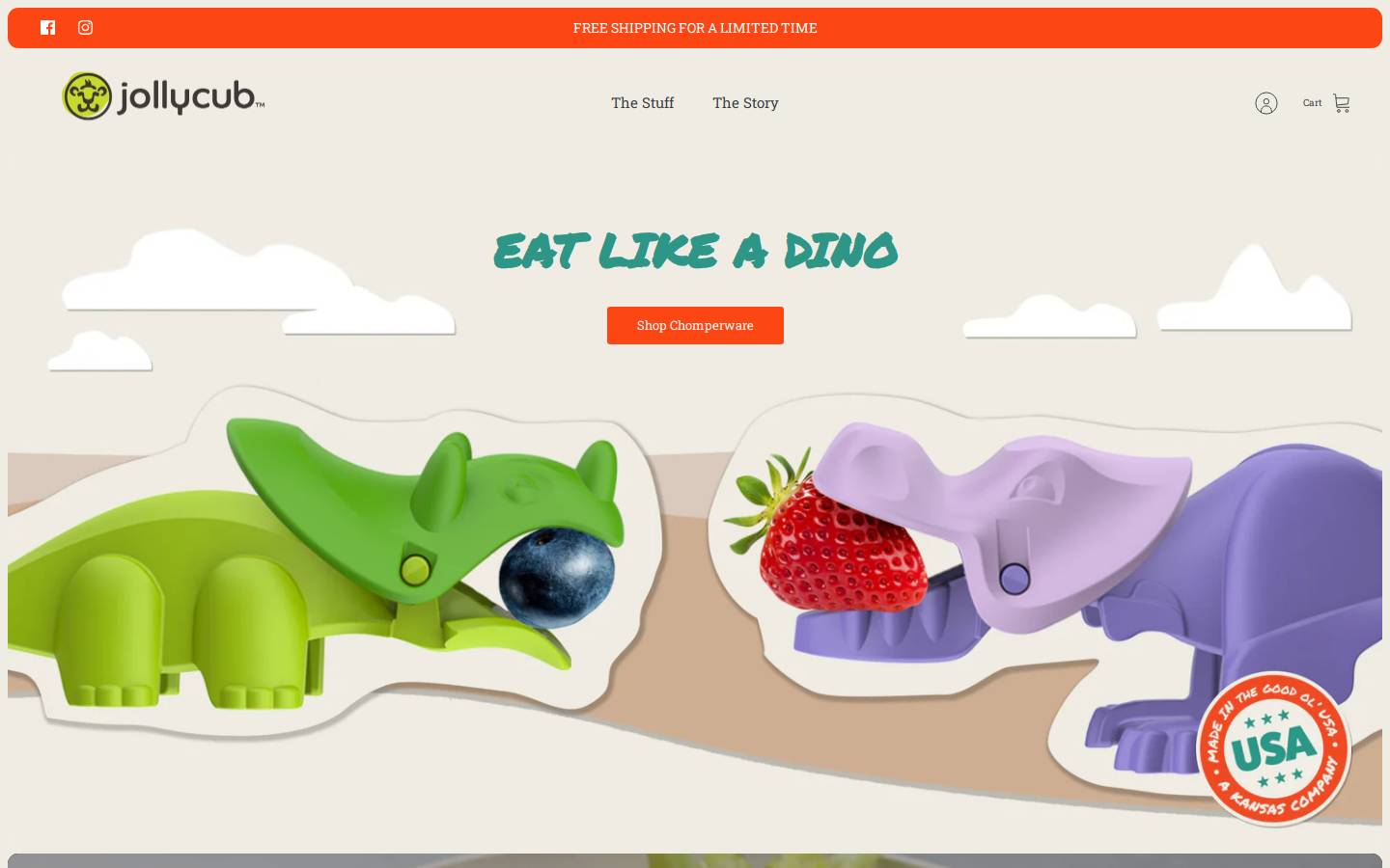 jollycub.com homepage screenshot