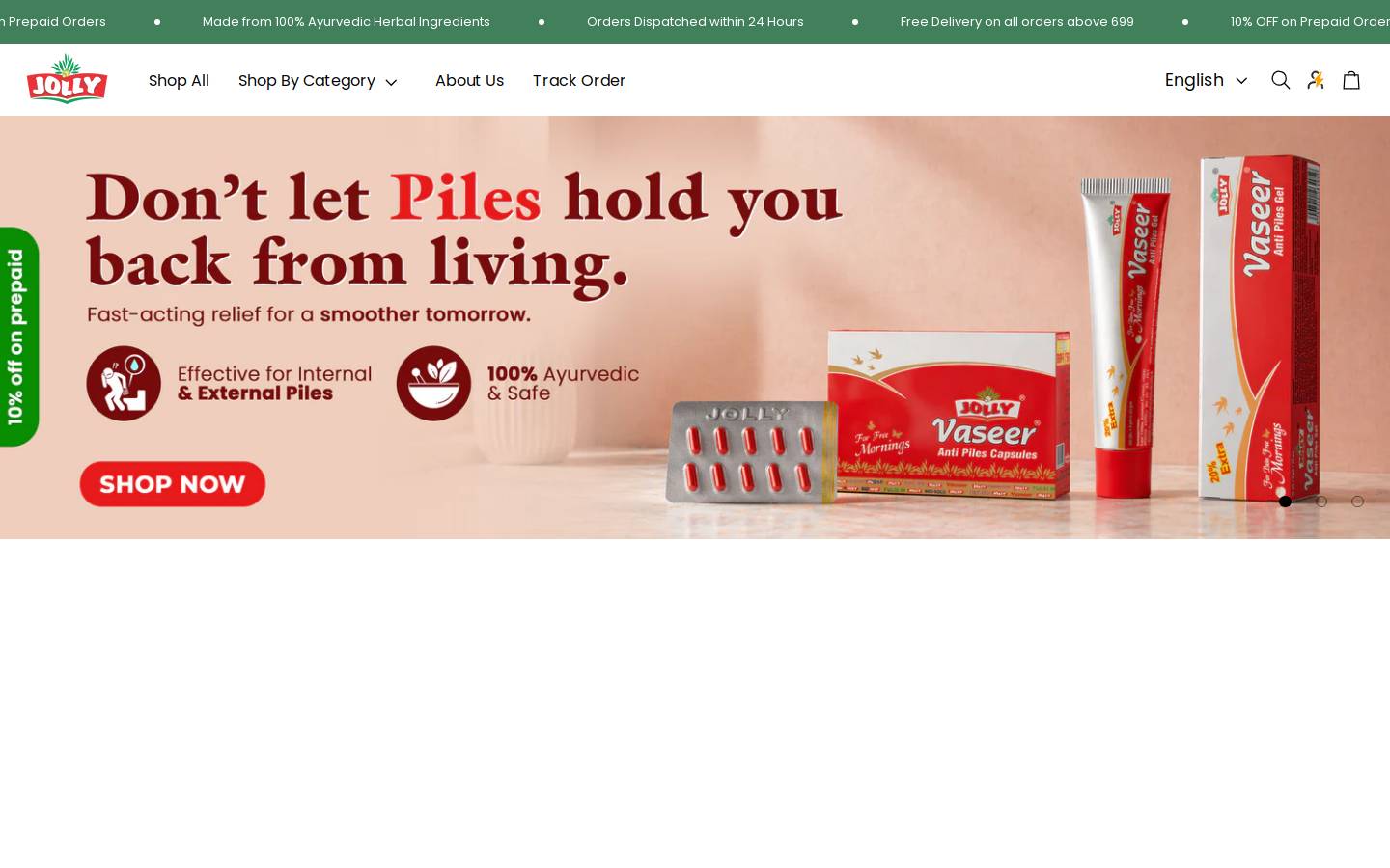 jollypharmaindia.com homepage screenshot