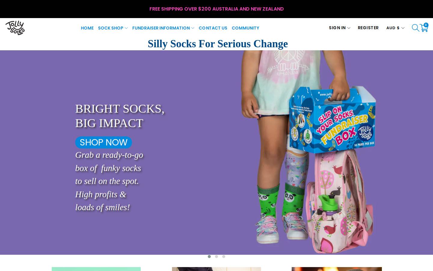 jollysoles.com.au homepage screenshot