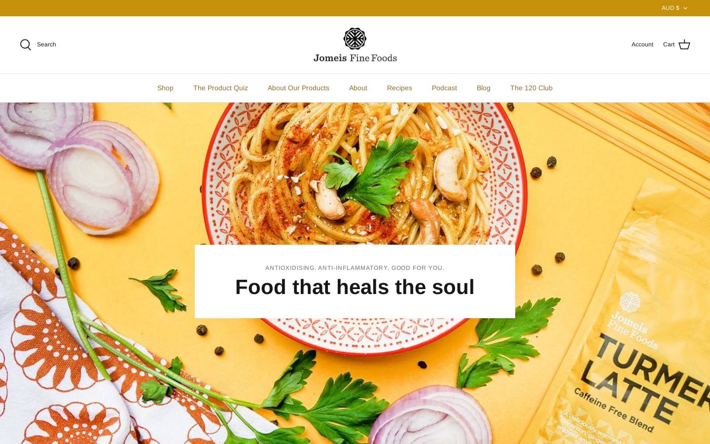 jomeisfinefoods.com.au homepage screenshot