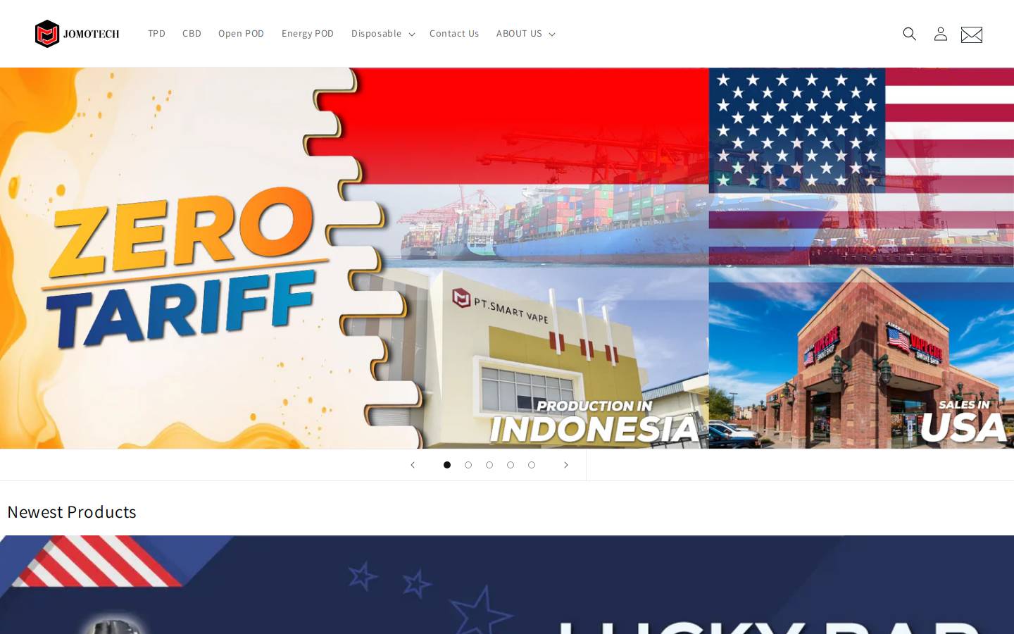 jomotech.com homepage screenshot