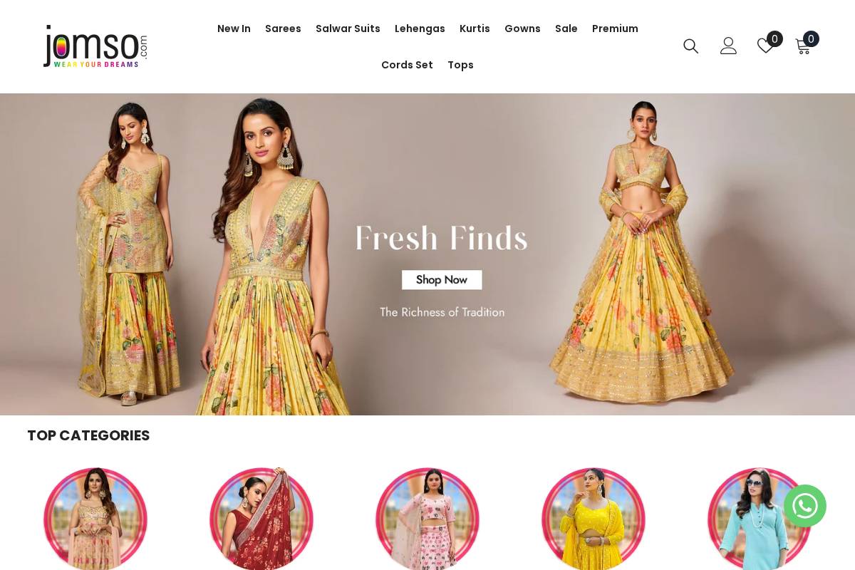 Jomso homepage screenshot