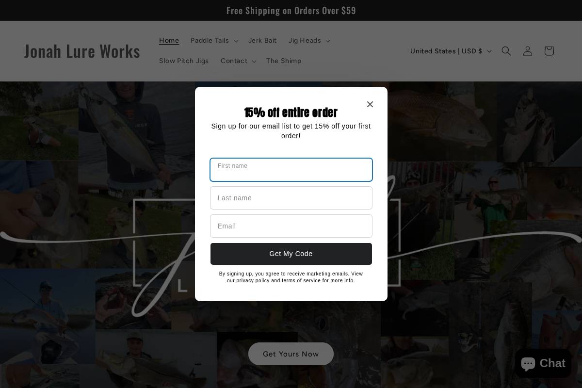 jonahlureworks.com homepage screenshot