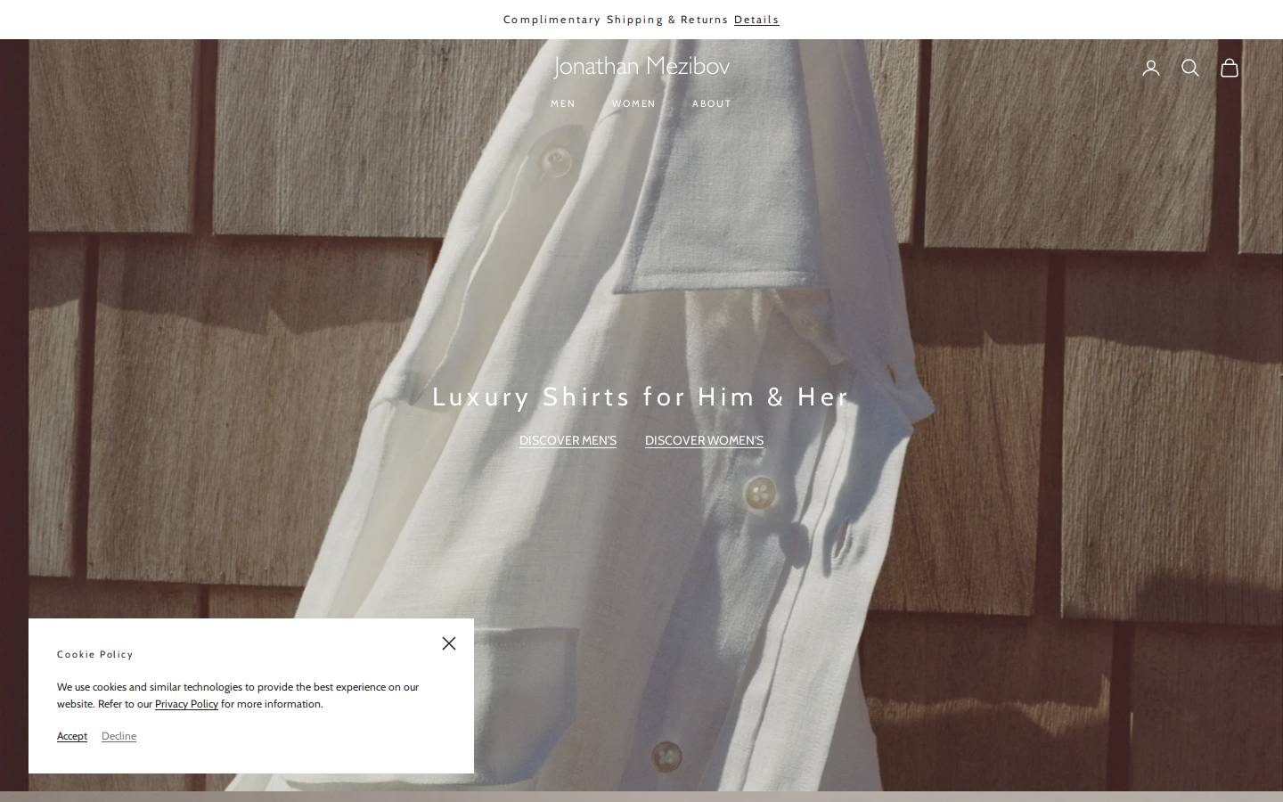 jonathanmezibov.com homepage screenshot