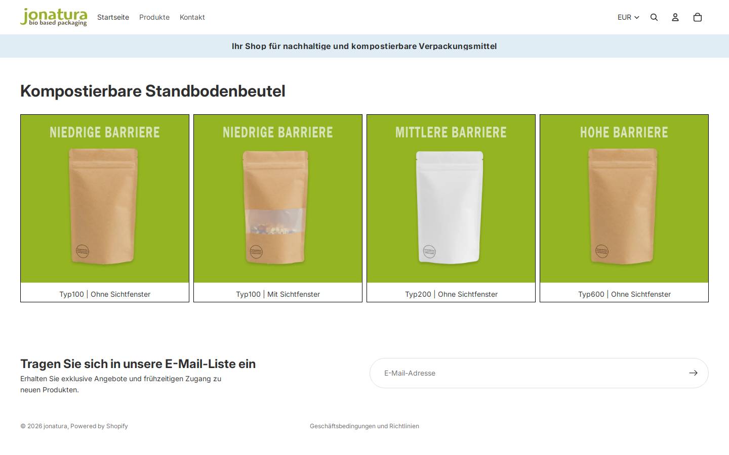 jonatura.shop homepage screenshot